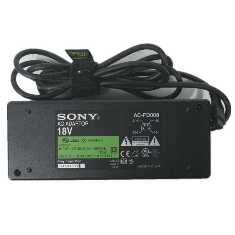 NEW 18V 6.11A Sony Laptop AC ADAPTER AC-FD008 Power Cord Charger VAIO SZ FZ